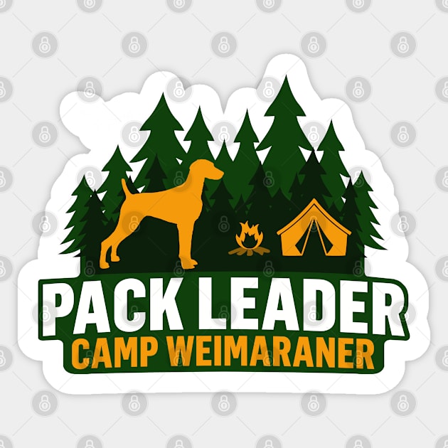 Camp Weimaraner Pack Leader Sticker by Rumble Dog Tees